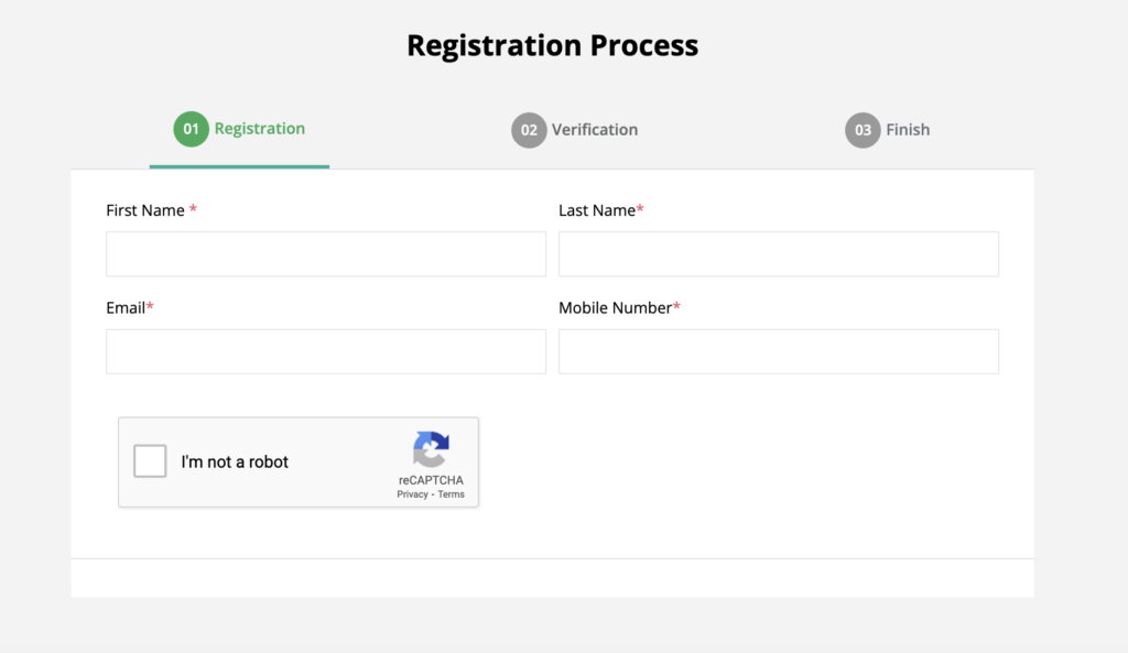 registration page example